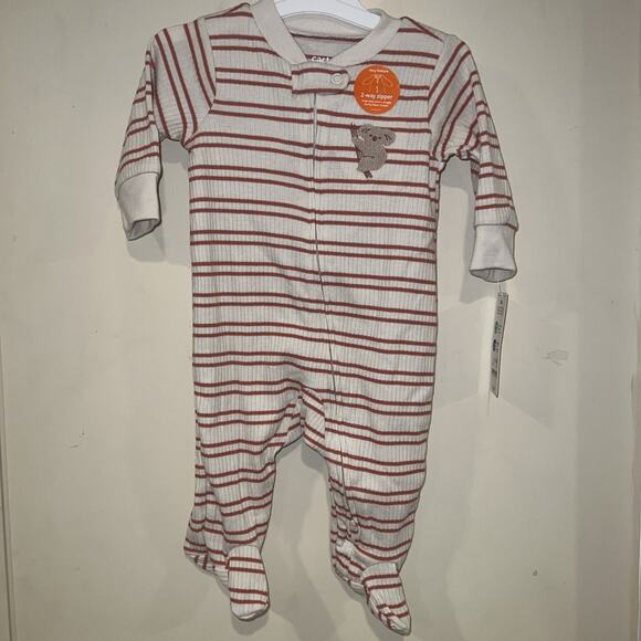 Carter's Striped Koala Footed Pajama Size 3M Unisex Baby Girl Baby Boy - Picture 1 of 8